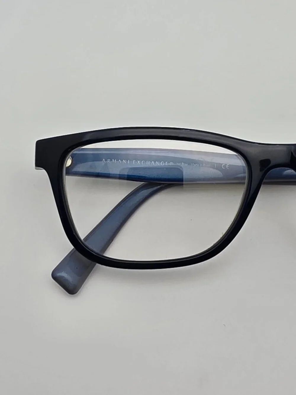 Armani Exchange AX3068 8302 Blue Glitter Eyeglasses Frame w/ Case Brazil 52mm